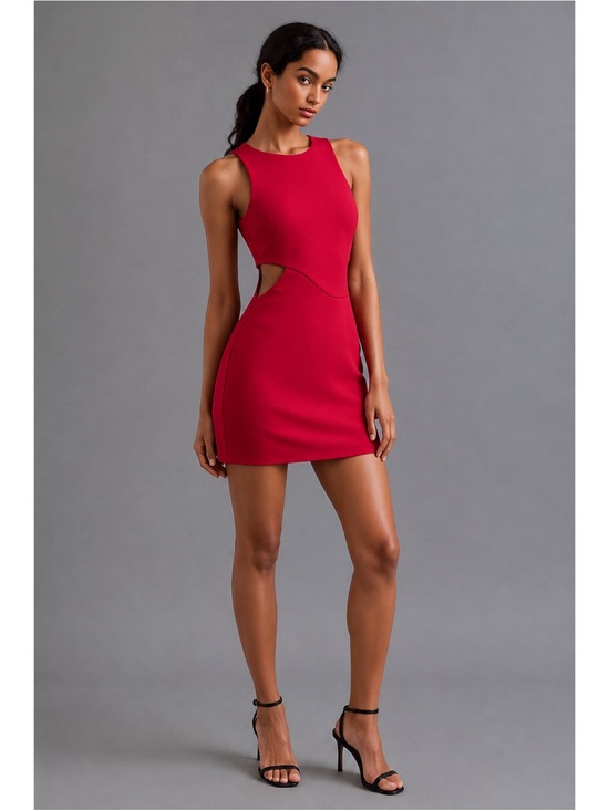 Anthropologie Dresses & Skirts - Anthropologie Mare Mare Red Side Cutout Shift Mini Dress Medium Mod Cocktail